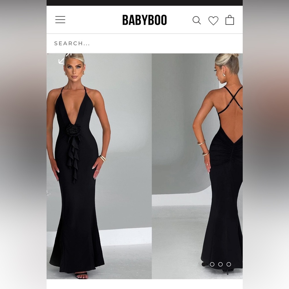 BabyBoo Maxi Black dress, wedding guest dress, formal dress
